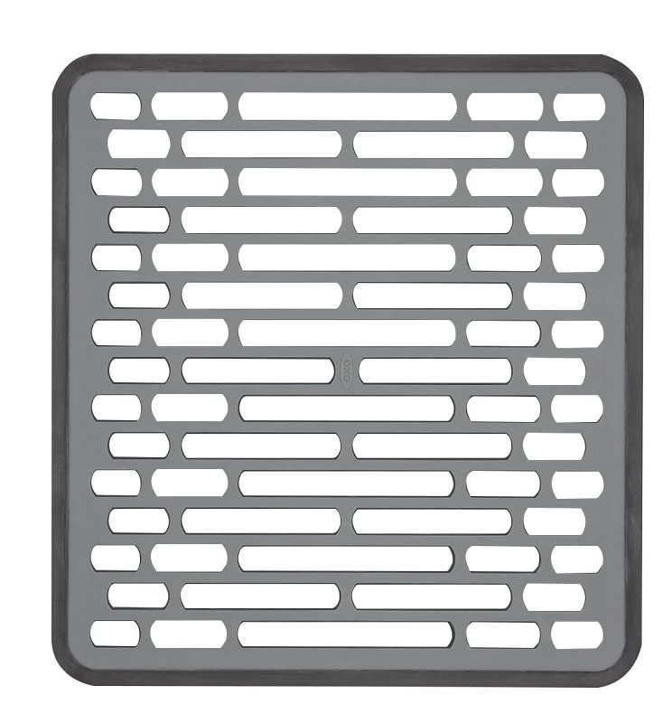 Good Grips 13190610 Sink Mat, 12-1/4 in L, 11-1/2 in W, 1/2 in Thick, Silicone, Gray