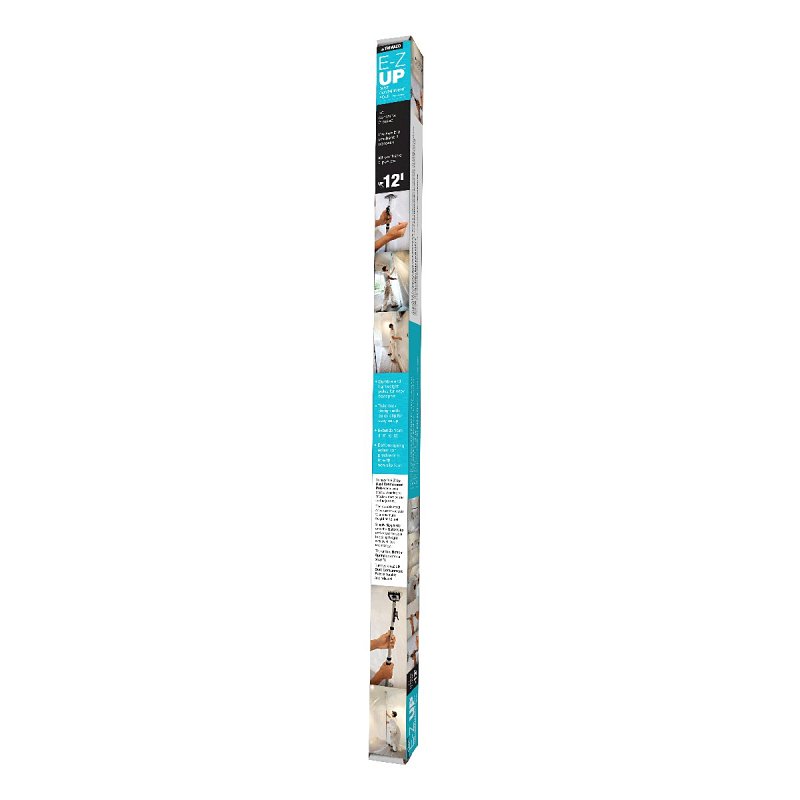 E-Z Up 54733 Dust Containment Sheeting Pole, Telescoping, 4 ft 7-1/2 in to 12 ft L, Steel, Gray