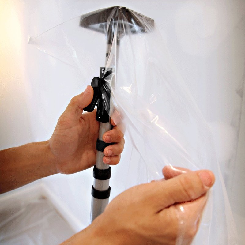 E-Z Up 54733 Dust Containment Sheeting Pole, Telescoping, 4 ft 7-1/2 in to 12 ft L, Steel, Gray