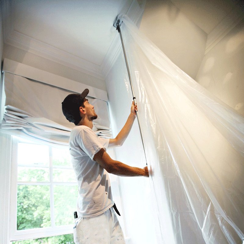 E-Z Up 54733 Dust Containment Sheeting Pole, Telescoping, 4 ft 7-1/2 in to 12 ft L, Steel, Gray