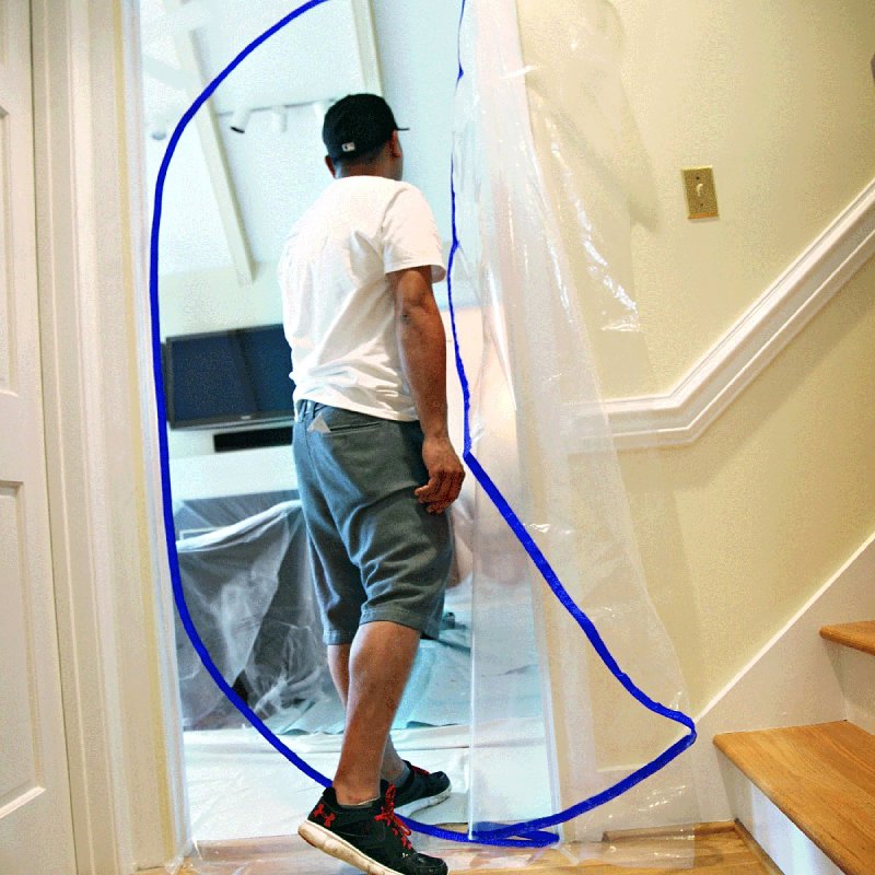 Trimaco EZ-UP 54740 Reusable Dust Containment Door Kit 7 ft L, 3 ft W, Plastic