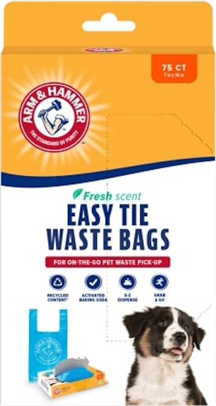 Arm & Hammer 71041 Disposable Waste Bag, Plastic, Blue