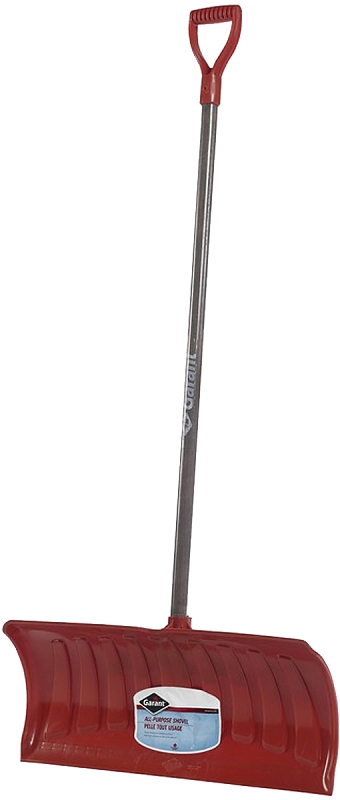 GARANT NPP26KDU Snow Pusher, 26 in W Blade, Polyethylene Blade, Wood Handle, D-Shaped Handle, 46-1/4 in L Handle