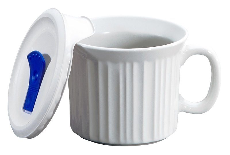 Corelle 1035985 Meal Mug, 20 oz, Plastic/Stoneware, French White