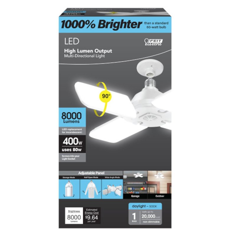 LIGHT LED 4PNL 8000LM 5K 400W