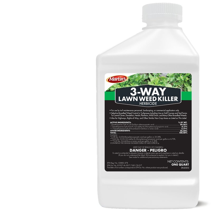 Martin's 82210023 Weed Killer, Liquid, Clear Amber, 1 qt