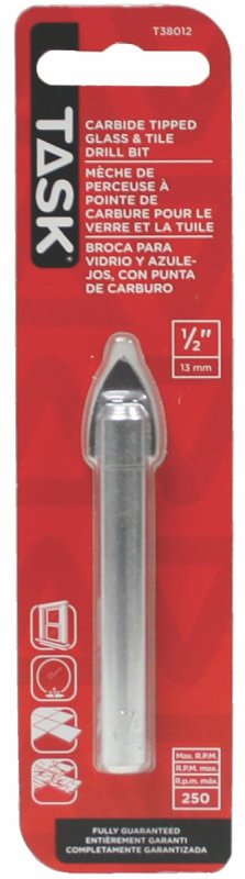 Task T38012 Drill Bit, 1/2 in Dia, 1/PK
