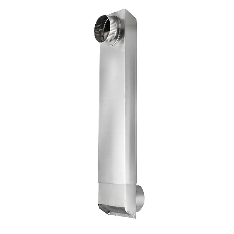 Lambro 3005 Dryer Vent Duct, 2 in W, 6 in H, 90 deg Angle, Aluminum