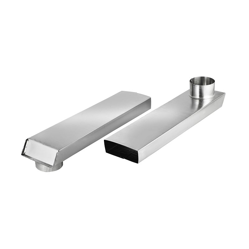 Lambro 3005 Dryer Vent Duct, 2 in W, 6 in H, 90 deg Angle, Aluminum
