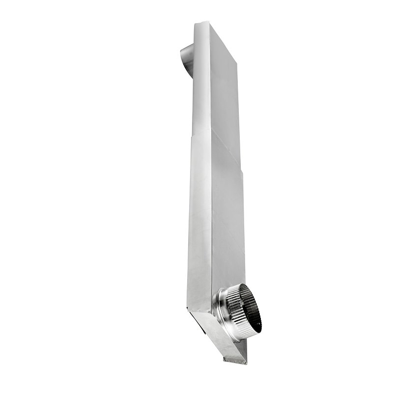 Lambro 3006 Dryer Vent Duct, 2 in W, 6 in H, 90 deg Angle, Aluminum