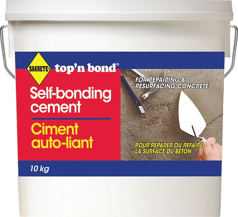 King Sakrete top'n bond Series 12011011 Self-Bonding Concrete Mix, Gray, Powder, 10 kg, Pail
