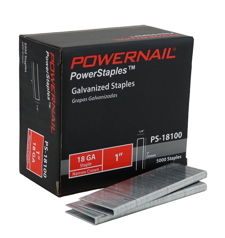 Powernail PowerStaples PS18100 Fine Wire Staple, 1/4 in W