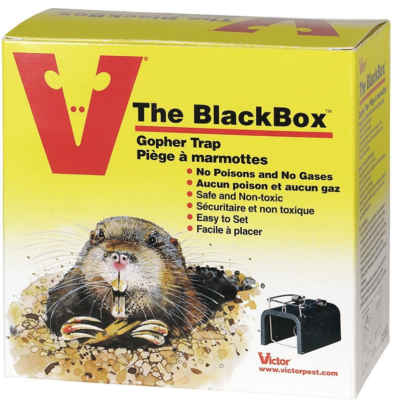 Victor 0626TRI Gopher Trap, Plastic/Steel, Black