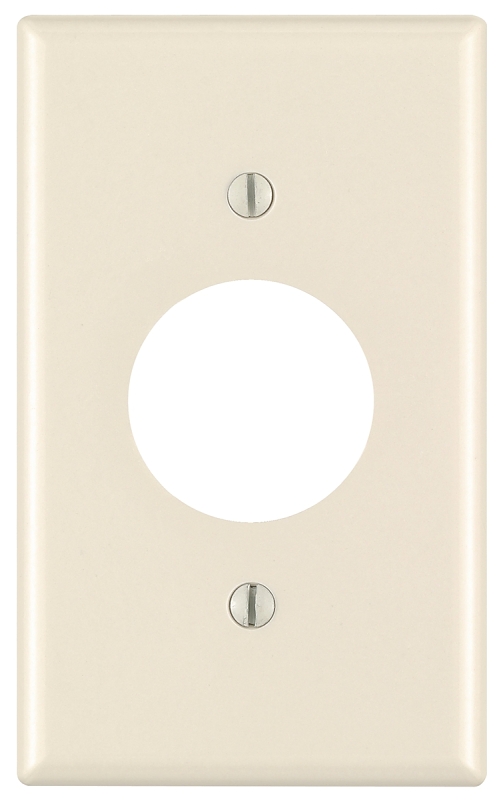 Leviton 78004 Single Receptacle Wallplate, 4-1/2 in L, 2-3/4 in W, 1 -Gang, Thermoset, Light Almond, Smooth