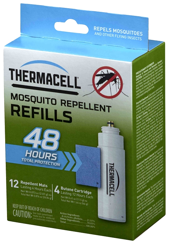 Thermacell R-4CA Original Mosquito Repellent Refill, Includes: (12) Repellent Mats and (4) Fuel Cartridges