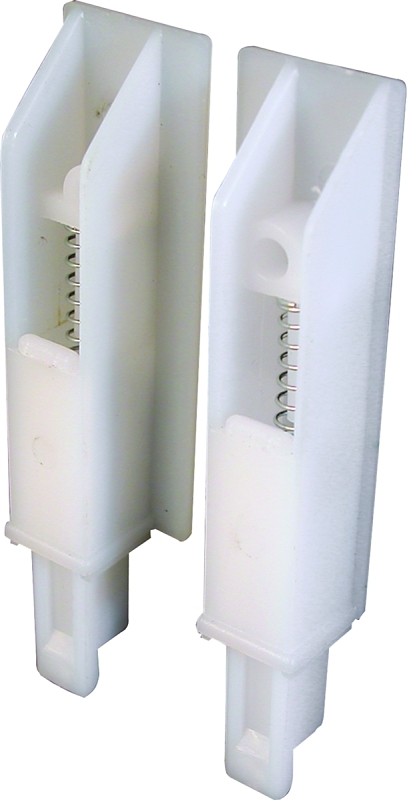 Prime-Line N 6559 Door Guide, 1-1/4 in L x 9/16 in W x 5/8 in D Dimensions, Plastic, White, 2 PK