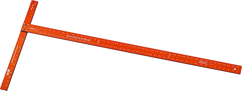 Swanson SVW124 Wallboard Square, 48 in L, 2 in W, 3/16 in Thick, Aluminum