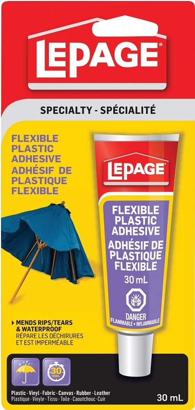 LePage 393915 Plastic Adhesive, Cream, 30 mL Carded Tube