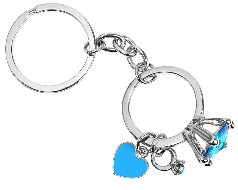 Hy-Ko KH707 Key Chain, Bling Ring, 4 in H x 1.8 in W x 0.2 in D Dimensions