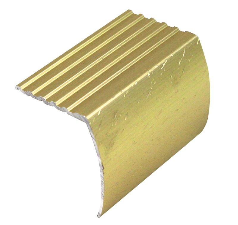 Shur-Trim FA2190HGA03 Stair Nose Moulding, 3 ft L, 1-1/8 in W, Aluminum, Hammered Gold