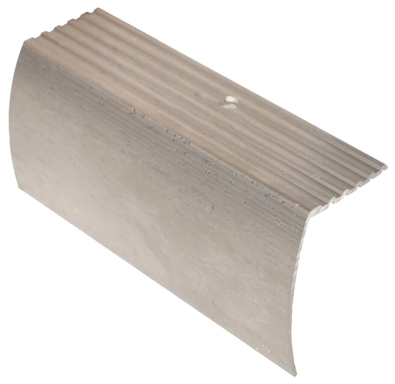 Shur-Trim FA2190BCL03 Stair Nose Moulding, 3 ft L, 1-1/8 in W, Bright Clear, Aluminum