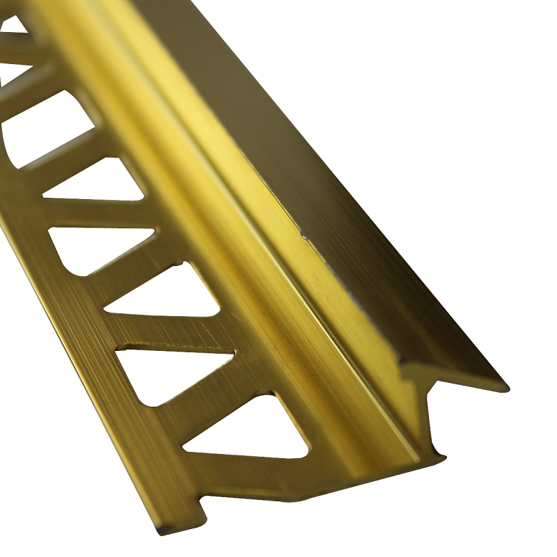 Shur-Trim ET2161BBR08 Adapter, 5/16 in H, 8 ft L, Aluminum, Bright Brass
