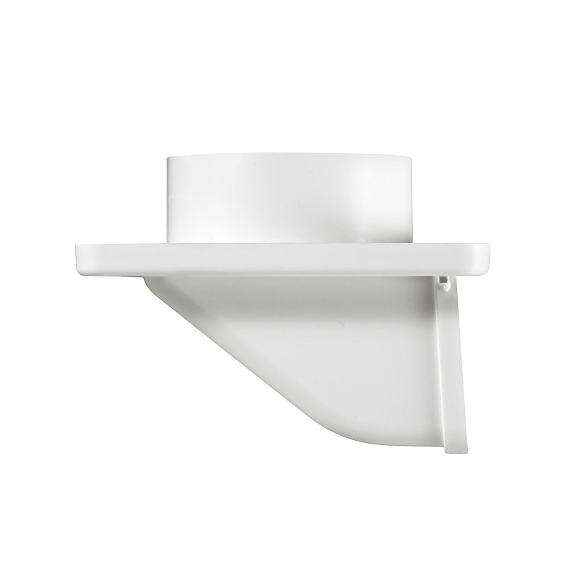 Lambro 143W Under Eave Vent, 5-3/4 in W Hood, 2-1/4 in H Hood, 4 in Duct, Plastic Hood