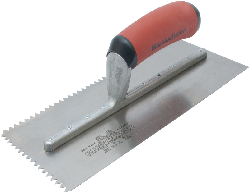 QLT By MARSHALLTOWN 6262 10-Inch by 4-1/4-Inch Plastic Notched "V" Trowel 