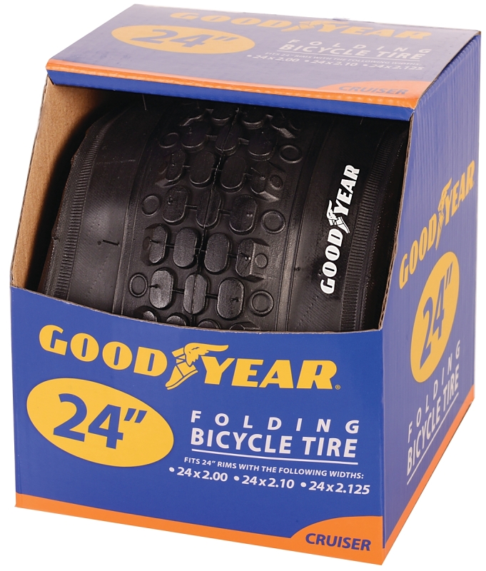 Kent 91058 Cruiser Tire, 24 x 2 in Dimensions, Folding, Black, For: 24 x 2 to 2.10 to 2-1/8 in Rim