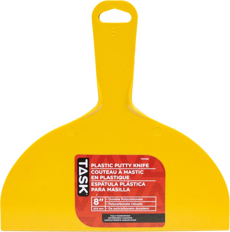 Task T37408 Putty Knife, 8 in W Blade, Polycarbonate Blade, Plastic Handle