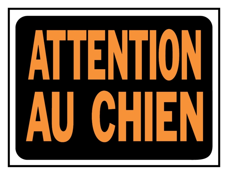Hy-Ko 3083 Safety Sign, Beware Of The Dog, Plastic, 8-1/2 in L, 12 in W