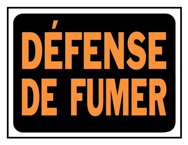 Hy-Ko 3086 Sign, SMOKING DEFENSE/NO SMOKING, Plastic, 8-1/2 x 12 in Dimensions