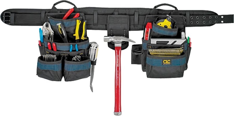 CLC Tool Works Series 2605 Tool Belt, 29 to 46 in Waist, Ballistic Poly Fabric, 20-Pocket