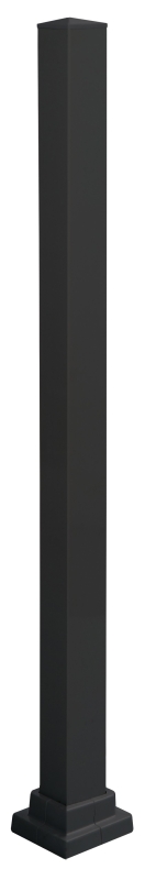 Imperial P214022 Stair Post, 2 in L, 2 in W, 40-1/2 in H, Aluminum, Black