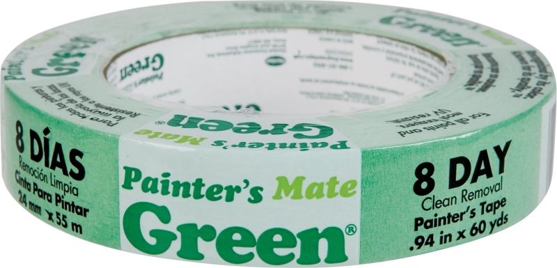 Painter's Mate 671372 Painter's Tape, 60 yd L, 0.94 in W, Green