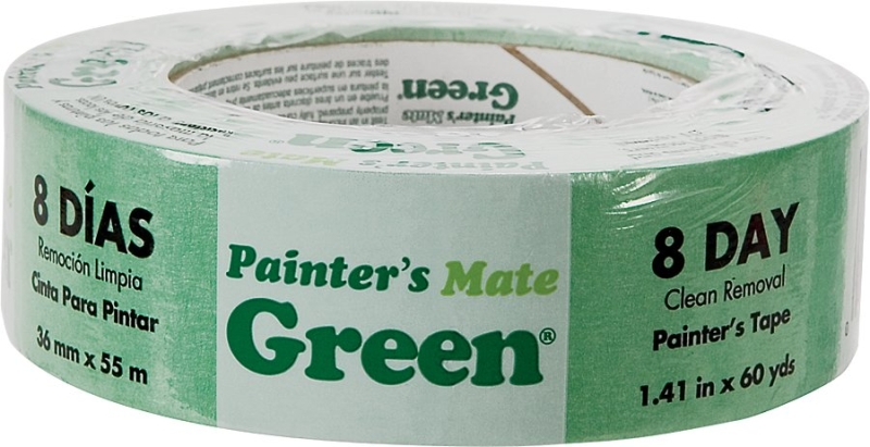 Painter's Mate 667017 Painter's Tape, 60 yd L, 1.41 in W, Green