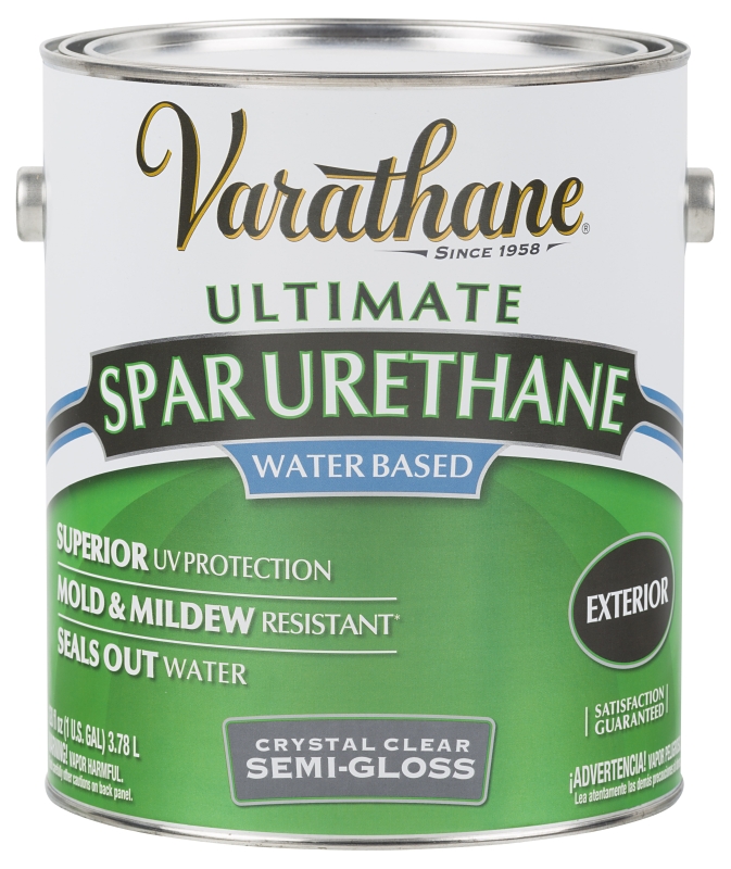 RUST-OLEUM 250131 Urethane Paint, Semi-Gloss, Liquid, Crystal Clear, 1 gal, Can