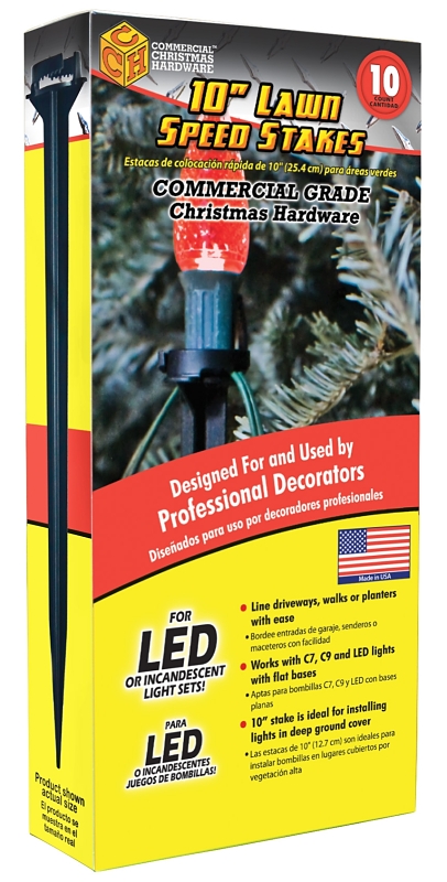 Adams 9140-99-5638 Lawn Speed Stake, 10 L, Nylon, Black
