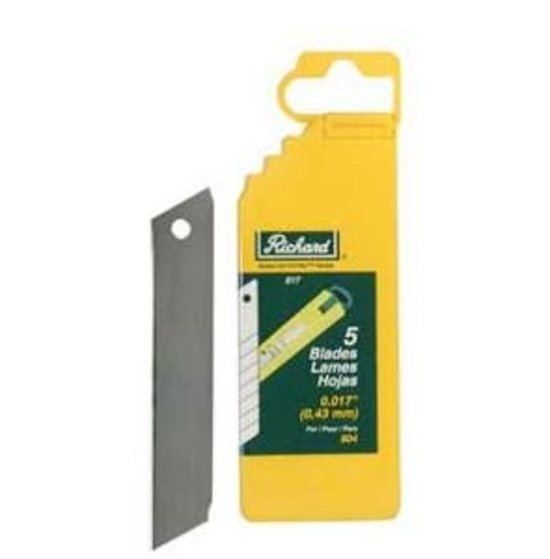 Richard 817 Blade, 0.017 in, Carbon Steel, Snap-Off Edge, 8-Point