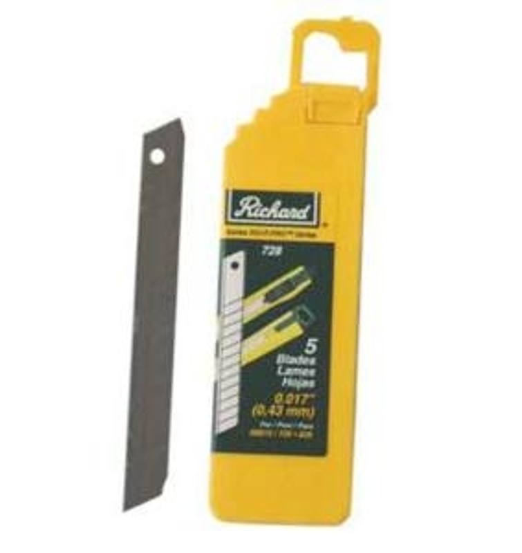 Richard 728 Blade, 0.017 in, Carbon Steel, Snap-Off Edge, 13-Point