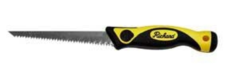 Richard 18818 Jab Saw, 6 in L Blade, Steel Blade, Ergonomic Handle, Rubber Handle