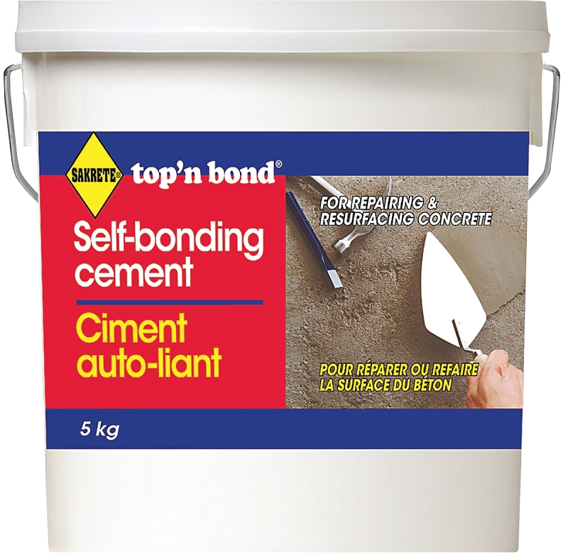 King Sakrete top'n bond Series 12011005 Self-Bonding Concrete Mix, Gray, Powder, 5 kg, Pail