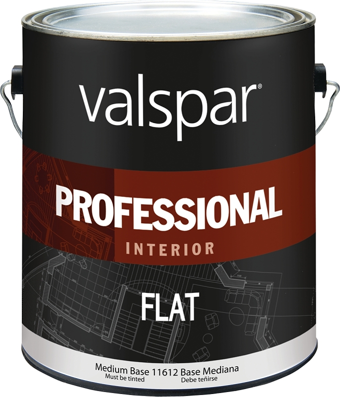 Valspar 11600 Series 11612-1GAL Interior Paint, Flat Sheen, Medium, 1 gal, Can, 350 to 450 sq-ft Coverage Area