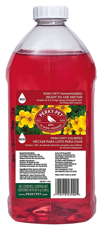Perky-Pet 239C Hummingbird Nectar, Red, 64 fl-oz Bottle
