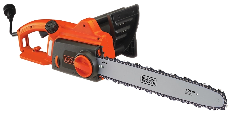 Black+Decker CS1216 Chainsaw, 12 A, 120 V, 16 in L Bar/Chain