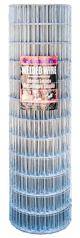 Jackson Wire 10 02 39 14 Welded Wire Fence, 100 ft L, 48 in H, 2 x 4 in Mesh, 14 ga Gauge, Galvanized