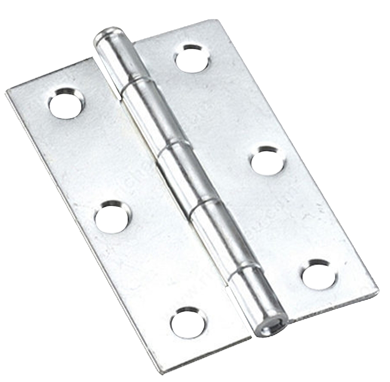 Onward 844XR Butt Hinge, 3 in H Frame Leaf, 3/32 in Thick Frame Leaf, Steel, Zinc, Removable Pin, Full-Mortise, 25 lb