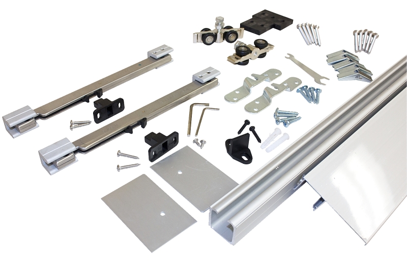 Onward 2460402ALPVC Decorative Concealed Rail System, 2 m L Track, Plastic/Steel, Satin, Wall Mounting