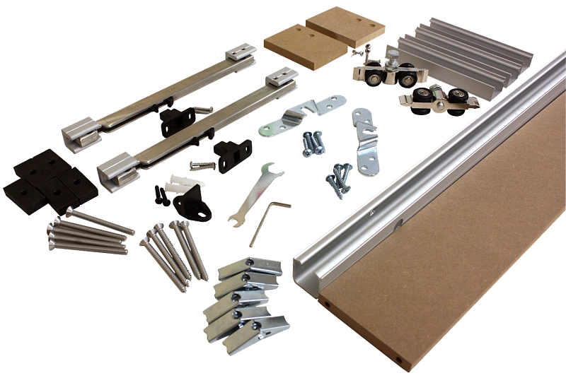 Onward 2460502MDFPVC Decorative Concealed Rail System, 2 m L Track, Aluminum, Mill, Wall Mounting