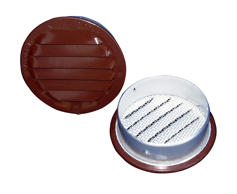 Maurice Franklin RLB-100 Series 1 RLB-100 Louver, 1.219 in L, 1.219 in W, Round, Aluminum, Brown